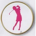 Female Golfer Stock Ball Markers